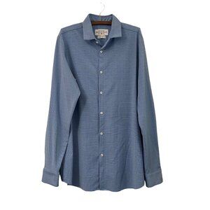Mizzen Main Blue Plaid Leeward Tall Trim Fit Long Sleeve Button Shirt XLarge